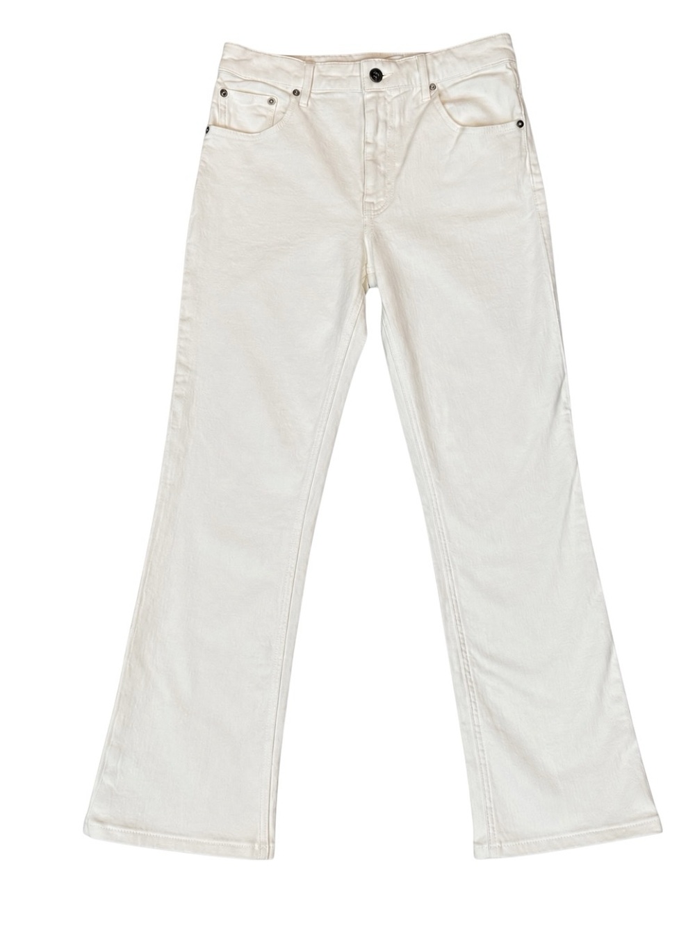 Club Monaco Tea Lounge Ivory White High Rise Bootcut Jeans Women’s Size 27 NWOT
